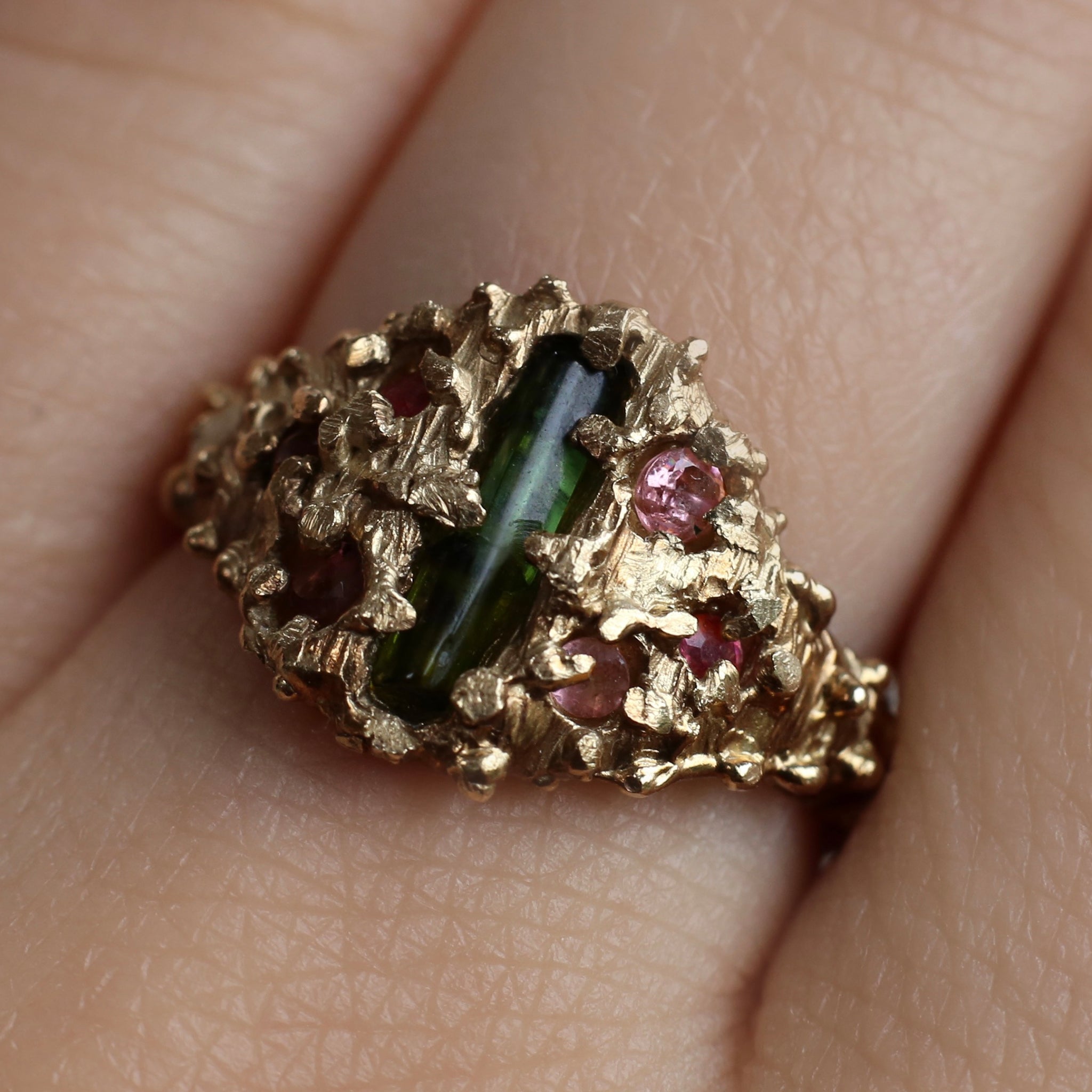 The Nella Ring Set with Tourmaline Stones